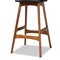 Baxton Studio Darrin Mid-Century Modern Black Faux Leather and Walnut Brown Finished Wood 2-Piece Bar Stool Set 176-11018-Zoro - alternate 8